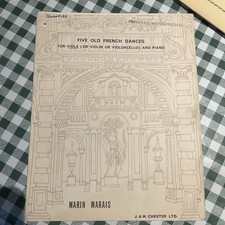 Marais Five Old French Dances for viola and piano sheet music 