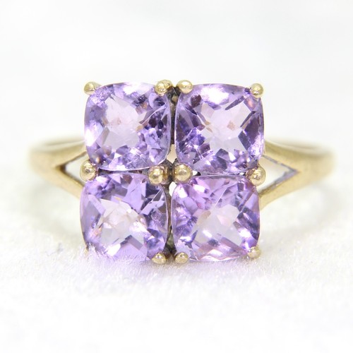 Stunning amethyst cluster - cluster, 9ct