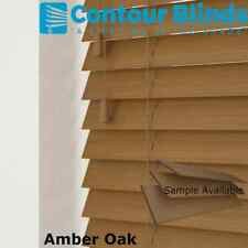 Mid Oak Faux Wood Venetian Blinds Samples  Only Blinds Are Made to Measure