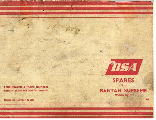 Bsa model d14 - d14/4, bantam