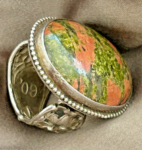 Antique sterling spoon ring - antique,