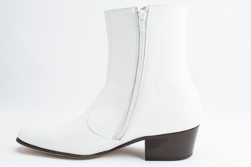 Men handmade white zipper - men,