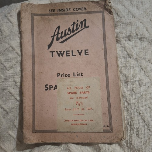 Original 1937 austin twelve - original,