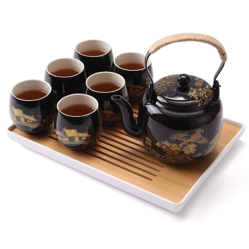 Japanese tea set black - tea, set,