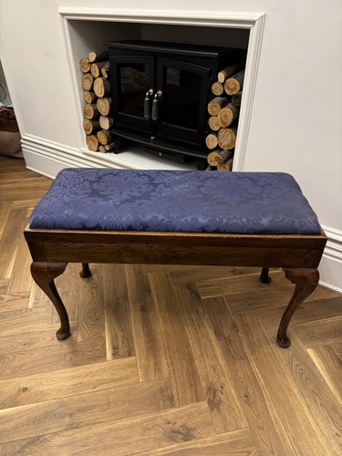 Antique queen anne ottoman - antique,