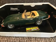 Burago JAGUAR E-TYPE CABRIOLET (1961) 3026 Scale 1/18 Model GREEN