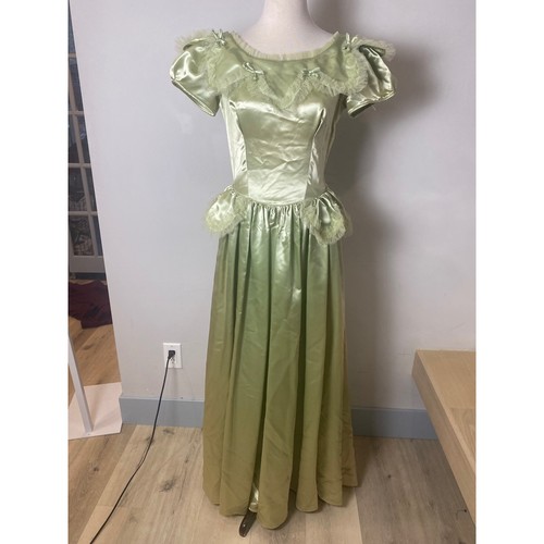 Vintage 1940s pale green - vintage, satin