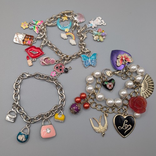 Charm bracelets job lot y2k - bracelets,