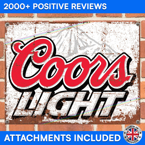 Coors light metal - signs, man