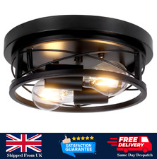 Black round e27 - black, 2-way