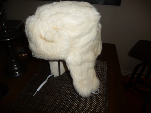 Mens winter real white fur - white,