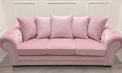Pink fabric seater - pink,