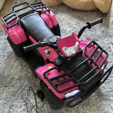 HOMCOM 12V Electric Quad Bike for Kids w/ LED Headlights, Music - Pink