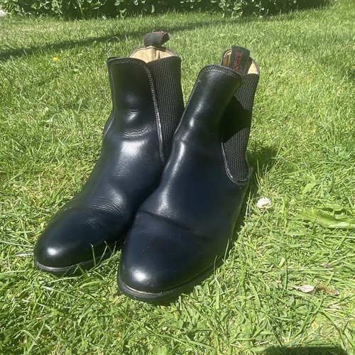 Regent black leather jodphur - leather,