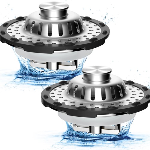 Bathtub drain stopper - with, top