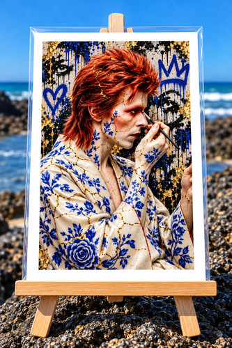 David bowie ziggy painting - david,