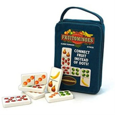 Bananagrams Fruitominoes Domino Game in P.O.P Connect Fruit 28 Pieces