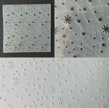 Embossing Folder - CHRISTMAS - 6" x 6" - SNOWFLAKES - RAINDROPS - SNOW
