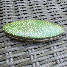 Antique Green Shagreen Leather