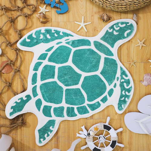 Sea turtle rugs beach bathroom - sea,