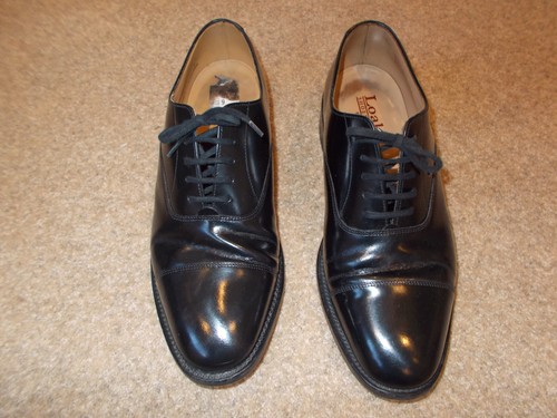 Black leather loakes - leather, mens