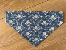 HANDMADE POPLIN SLIDE ON DOG/PET BANDANAS ( Available In 6 Sizes XXS to XL )