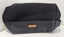 Men's Ted Baker Black  Leather Canvas Wash Bag with Mini Toiletries Bag