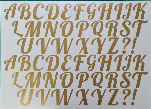 Letters vinyl decal z - a, to