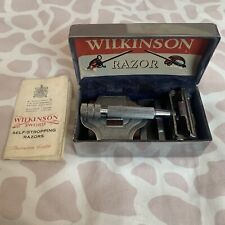 VINTAGE 1930  1940's WILKINSON EMPIRE 7 DAY RAZOR SET in CHROME BOX