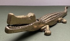 Vintage Large Brass Crocodile