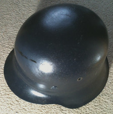 German Beaded Helmet WW2, fully lined with chin strap, original paint, good.