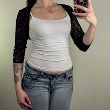 Y2K vintage lace cardigan