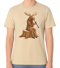 Funny Moose Playing Clarinet