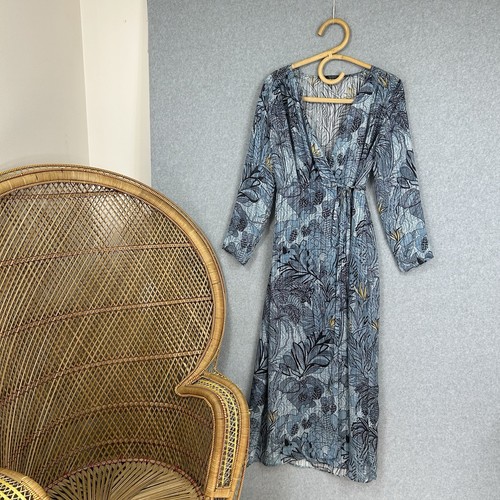 Zara wrap dress size - m, blue