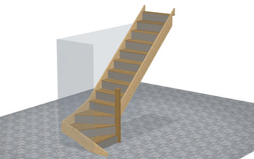 Oak pine winder staircase - 3,