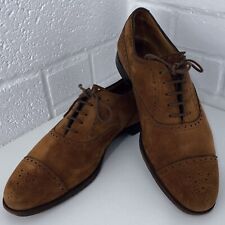 Edward Green Brogues Shoes Size UK 10.5 Men’s Brown Suede Leather Formal Lace Up