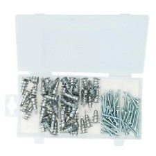 100PCS Plasterboard Dry Wall Speed Rawl Plugs & Metal Screws Fixings Fasteners 