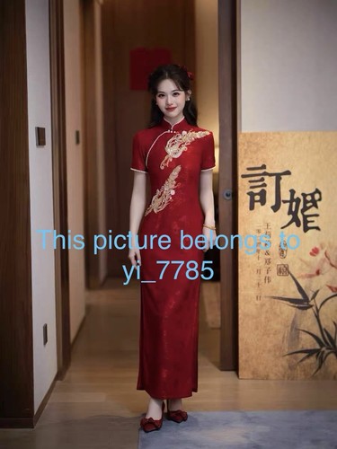 R13 red chinese qipao dress - red,