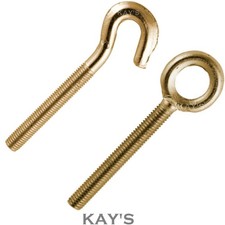 M6 M8 M10 M12 FORGED EYE BOLTS OR HOOKS THREADED HANGING SCREWS RESIN WIRE ROPE