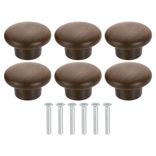 6pcs round wood drawer knob - round, 1