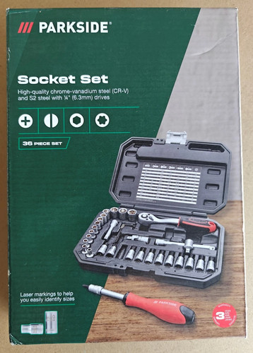 Parkside piece socket - parkside, 1/4"