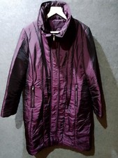 Finesse Long Padded Quilted Coat Deep Purple Excellent Condition Womens Size 10 