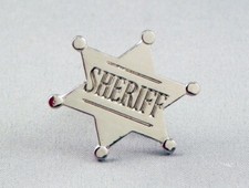 WILD WEST STYLE SHERIFF BADGE