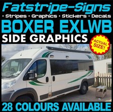 to fit PEUGEOT BOXER EXLWB L4 GRAPHICS STICKERS STRIPES DAY VAN CAMPER MOTORHOME
