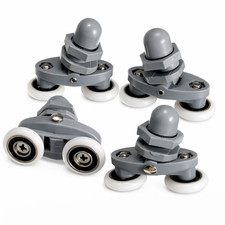 4 x Twin Shower Door Rollers