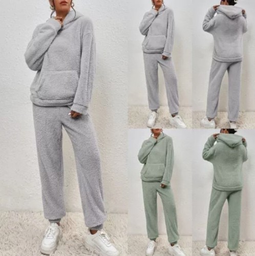Ladies hooded nightwear fleece - ladies,