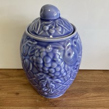 Vintage Wade Lidded Blue Ginger Jar 8" Tall - Ex Condition