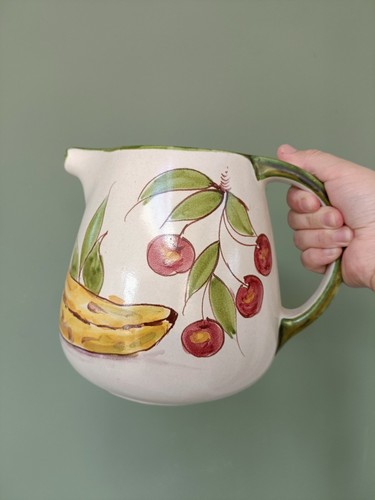Vintage italian pottery jug - pottery,