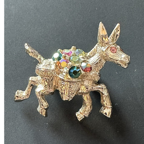 Vintage gold tone donkey - vintage,