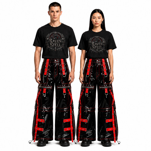 Black pvc gothic - black,